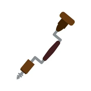 Brace and bits carpentry tool Stock Illustration