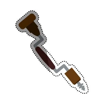 Brace and bits carpentry tool Stock Illustration