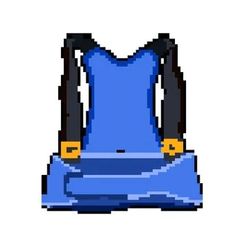 Brace back posture corrector pixel art vector illustration Illustrazione stock