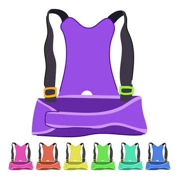 Brace back posture corrector vector cartoon graphic イラスト素材