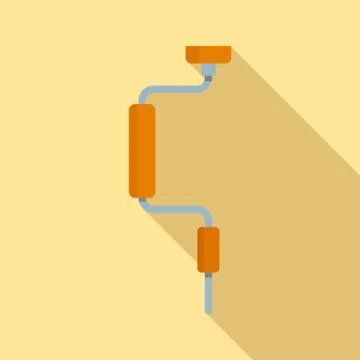 Brace icon, flat style Stock Illustration