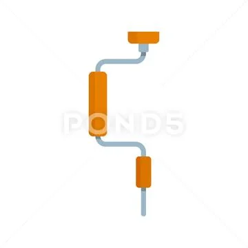 Brace icon, flat style Stock Illustration