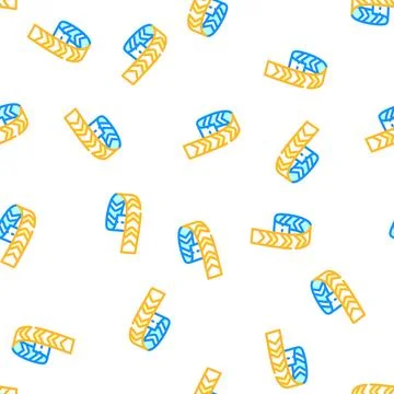 Bracelet badge vector seamless pattern line Illustration