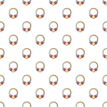 Bracelet with beads pattern seamless Stock Illustration
