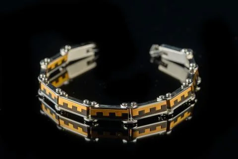 Bracelet on a black background Stock Photos