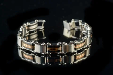 Bracelet on a black background Stock Photos
