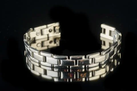 Bracelet on a black background Stock Photos