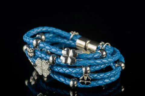 Bracelet on a black background Stock Photos