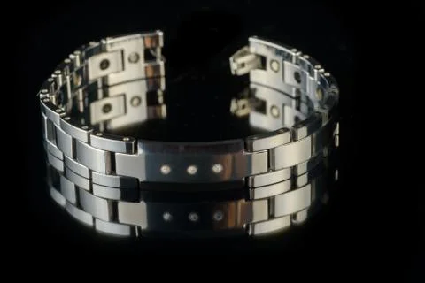 Bracelet on a black background Stock Photos