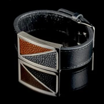 Bracelet on black background Stock Photos