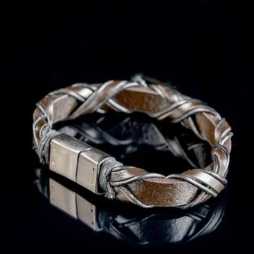 Bracelet on black background Stock Photos