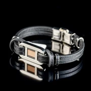 Bracelet on black background Stock Photos