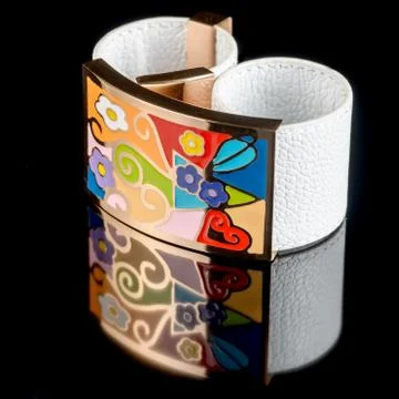 Bracelet on black background Stock Photos
