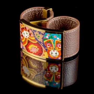 Bracelet on black background Stock-Fotos