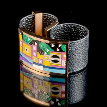 Bracelet on black background Stock Photos