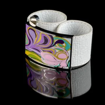Bracelet on black background Stock Photos