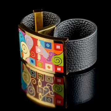 Bracelet on black background Stock Photos