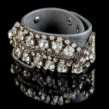 Bracelet on black background Stock Photos