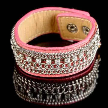Bracelet on black background Stock Photos