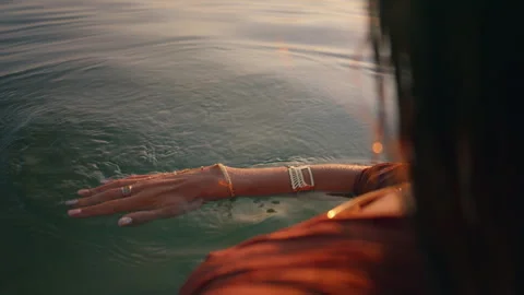Bracelet Catching The Sun Flare Stock Footage 344045897