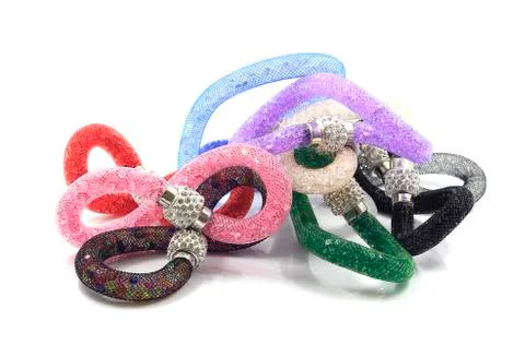 Bracelet with crystals Stock Photos