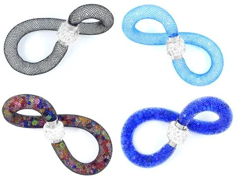 Bracelet with crystals Stock Photos