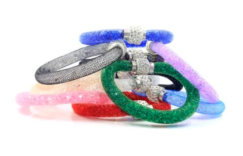 Bracelet with crystals Stock Photos