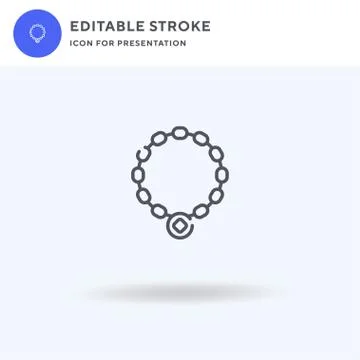 Bracelet icon vector, filled flat sign, solid pictogram isolated on white, logo Stock Illustration