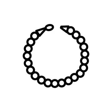 Bracelet line icon. Isolated vector element. Stock Illustration