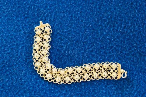 The bracelet is made of silver Stock Photos