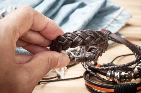 Bracelet for men Stock Photos