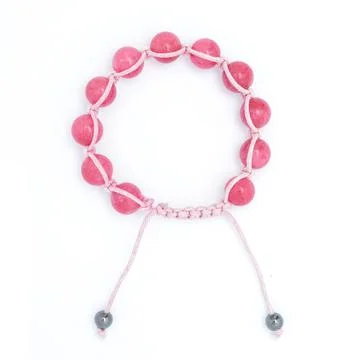 Bracelet with red beads isolated Stock Photos