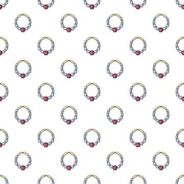 Bracelet with ruby pattern seamless Stock Illustration