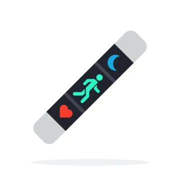 Bracelet with a sleep timer flat isolated Stock Illustration