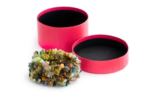 Bracelet stone with box Stock Photos