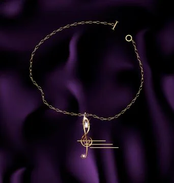 Bracelet treble clef Stock Illustration
