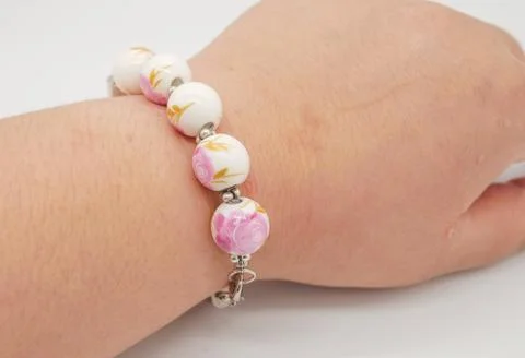 Bracelet on white background Stock Photos