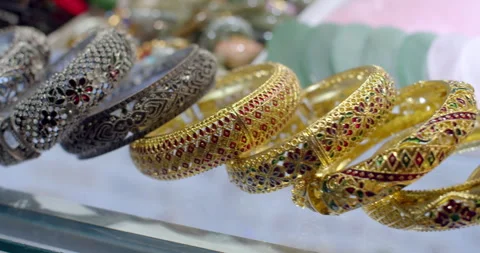 Bracelets with different patterns are popular as souvenirs. Stock Footage 304087226