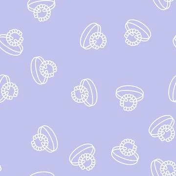 Bracelets jewellery line seamless pattern Stock Illustration
