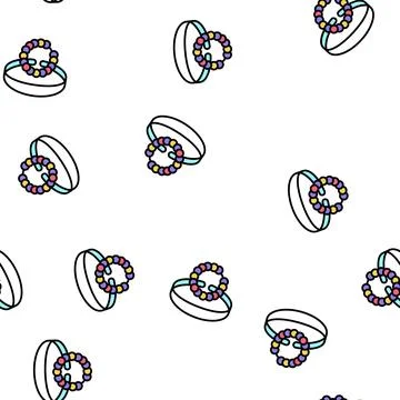 Bracelets jewellery vector seamless pattern Illustrazione stock