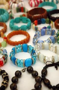 Bracelets made of gemstones Foto stock