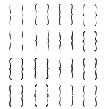 Braces and brackets icons. Vector braces signs, curly brackets symbols set, s Stock Illustration