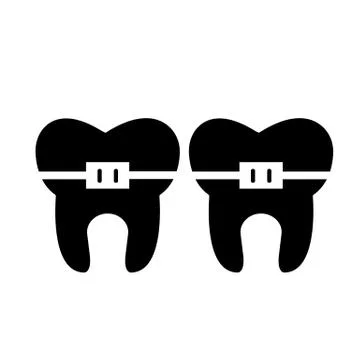 Braces icon element of dentistry icon for mobile concept and web apps. Thin l Stock Illustration