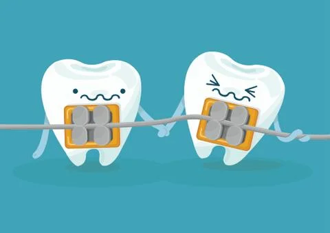 Braces teeth Stock Illustration