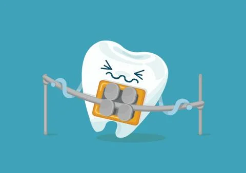 Braces tooth Stock Illustration