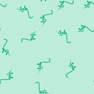 Brachiosaurus dinosaur animal glyph vector seamless pattern Stock Illustration