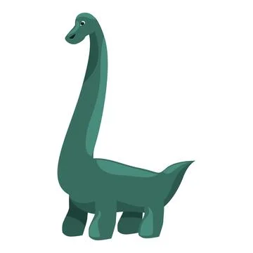 Brachiosaurus dinosaur standing and looking forward, prehistoric giant reptil Stock Illustration