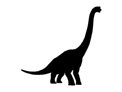 Brachiosaurus silhouette vector art Stock Illustration