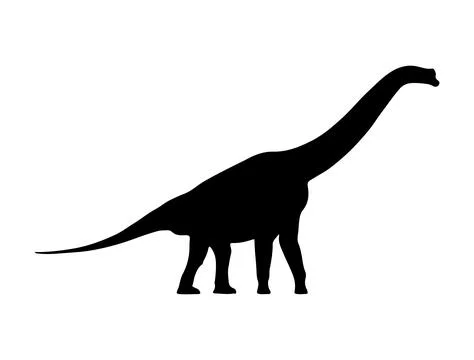 Brachiosaurus silhouette vector art Illustrazione stock