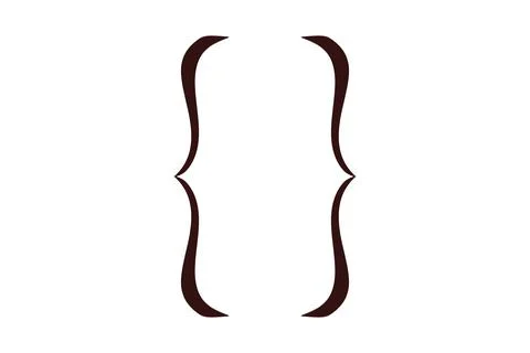 Bracket parenthesis vector. Linear shape icon for text. Typographic symbols of イラスト素材